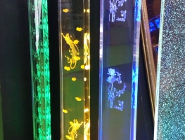 激光内雕水晶柱 内雕玄关隔断